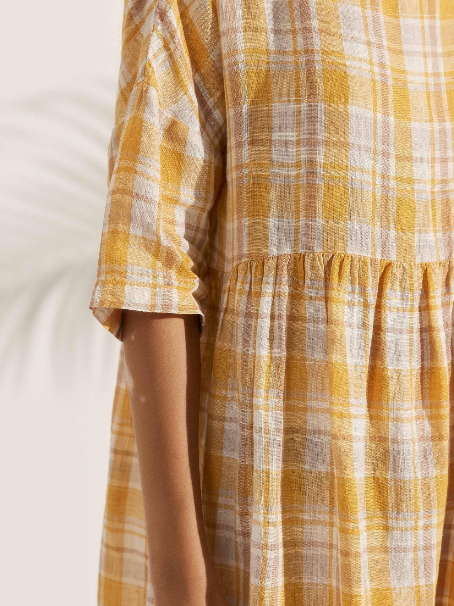 Robe mi-longue coupe trapèze 100% lin VALENCIA