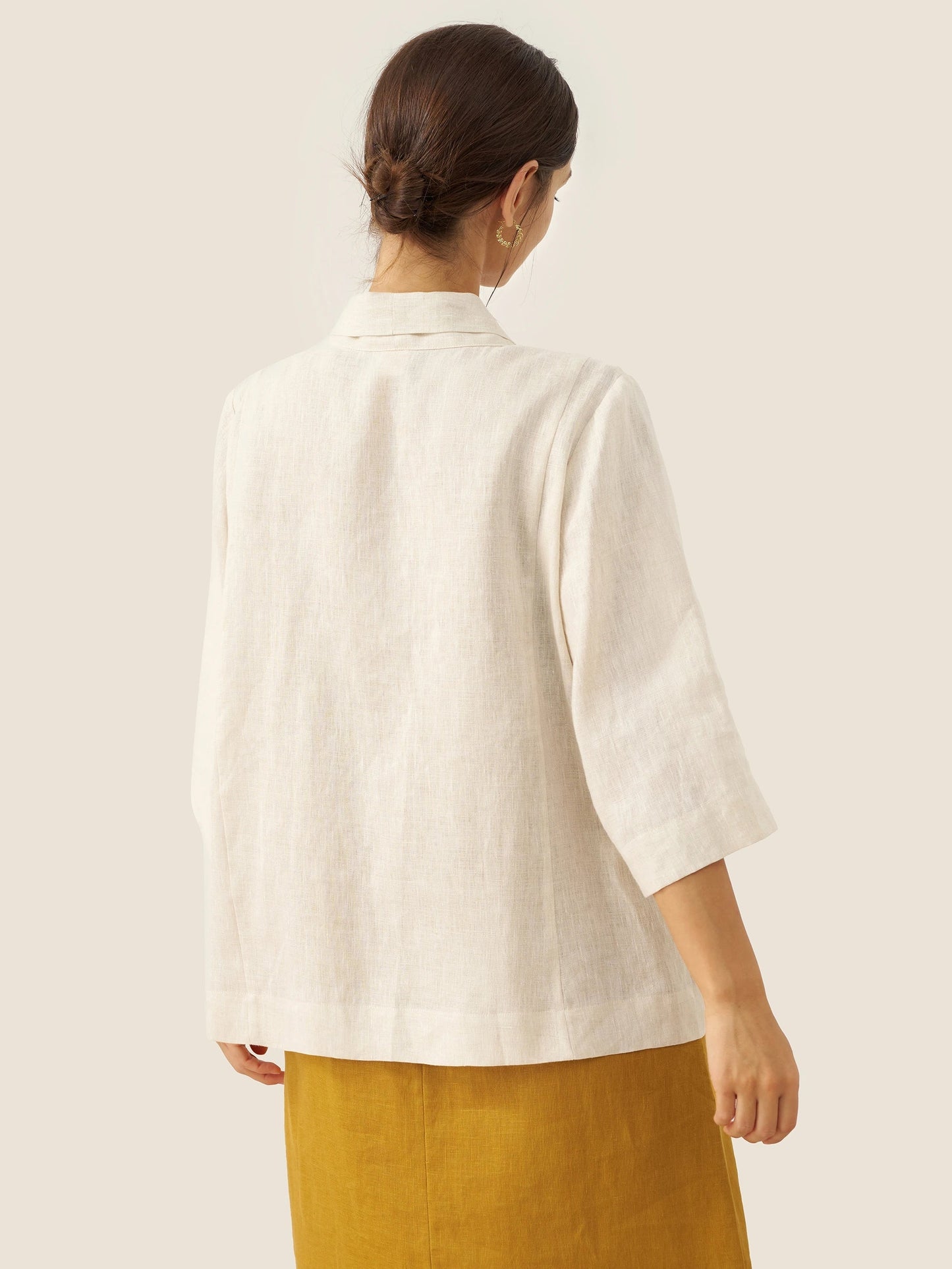 Blazer Ceinturé Style Kimono 100% Lin BRIA