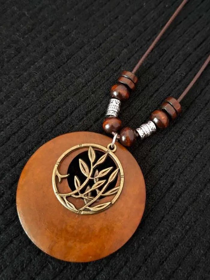 Collier drapé en lin style rétro chic LOLA