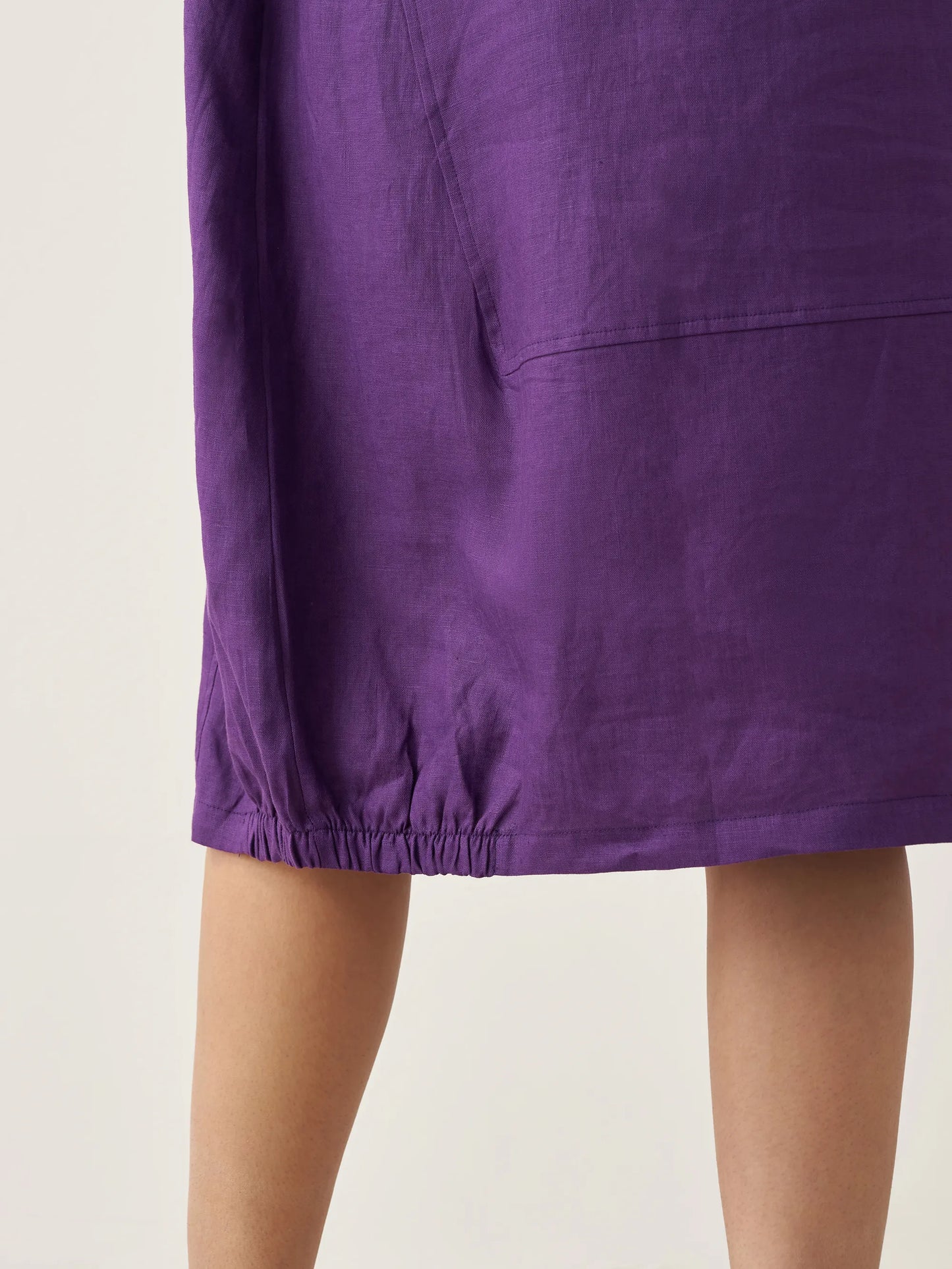 Robe mi-longue sans col 100% lin SOFIA