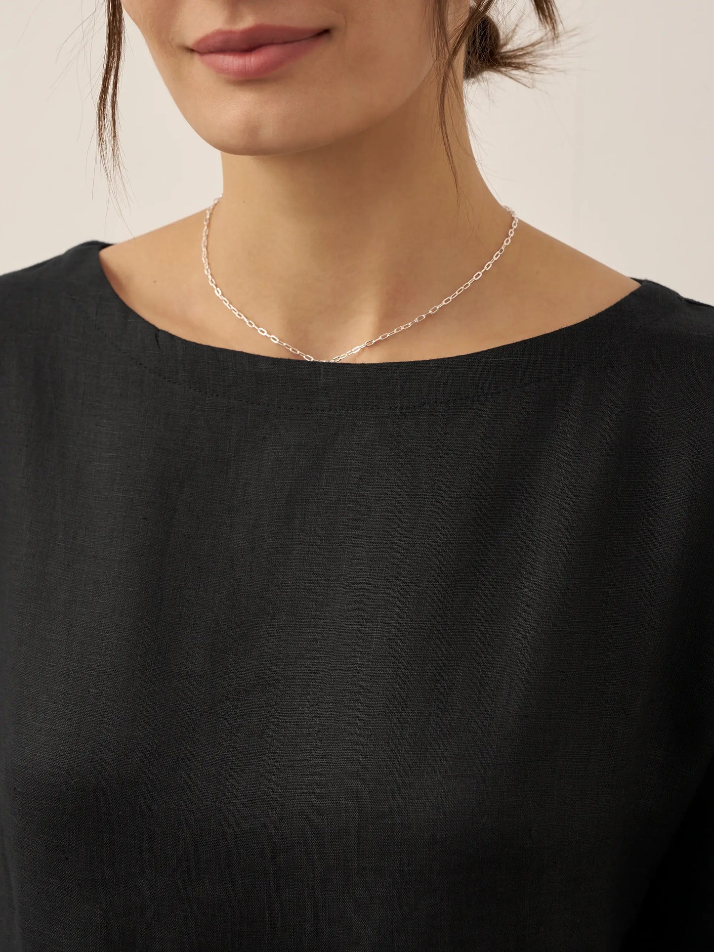 Robe mi-longue coupe trapèze 100% lin VALENCIA