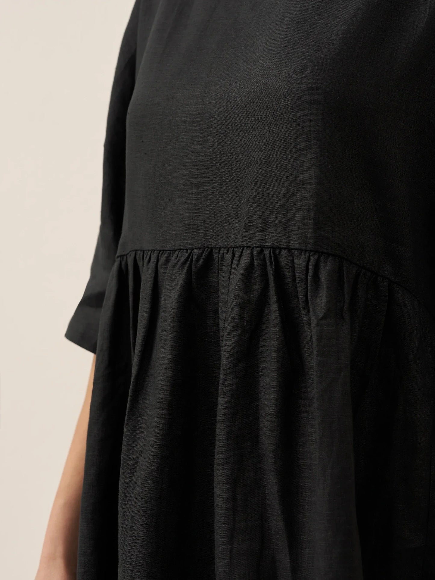 Robe mi-longue coupe trapèze 100% lin VALENCIA