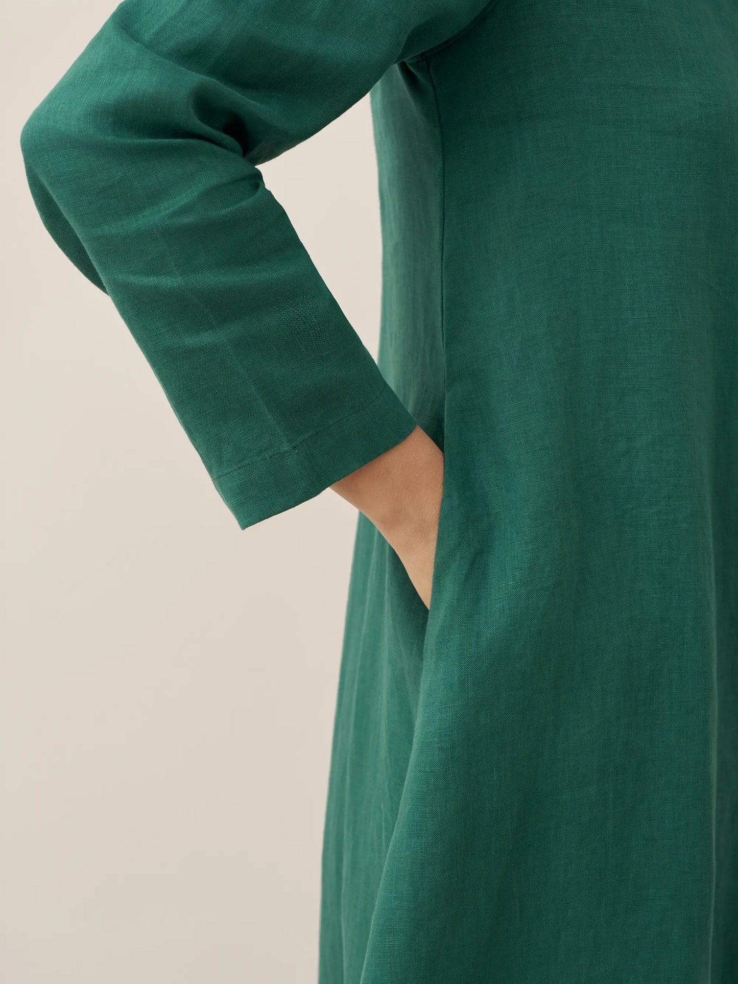 Robe longue à capuche en lin 100% REBECCA