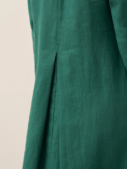 Robe longue à capuche en lin 100% REBECCA