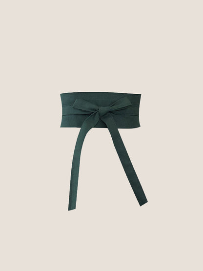 Ceinture de taille large en lin à nouer ZAFIRA