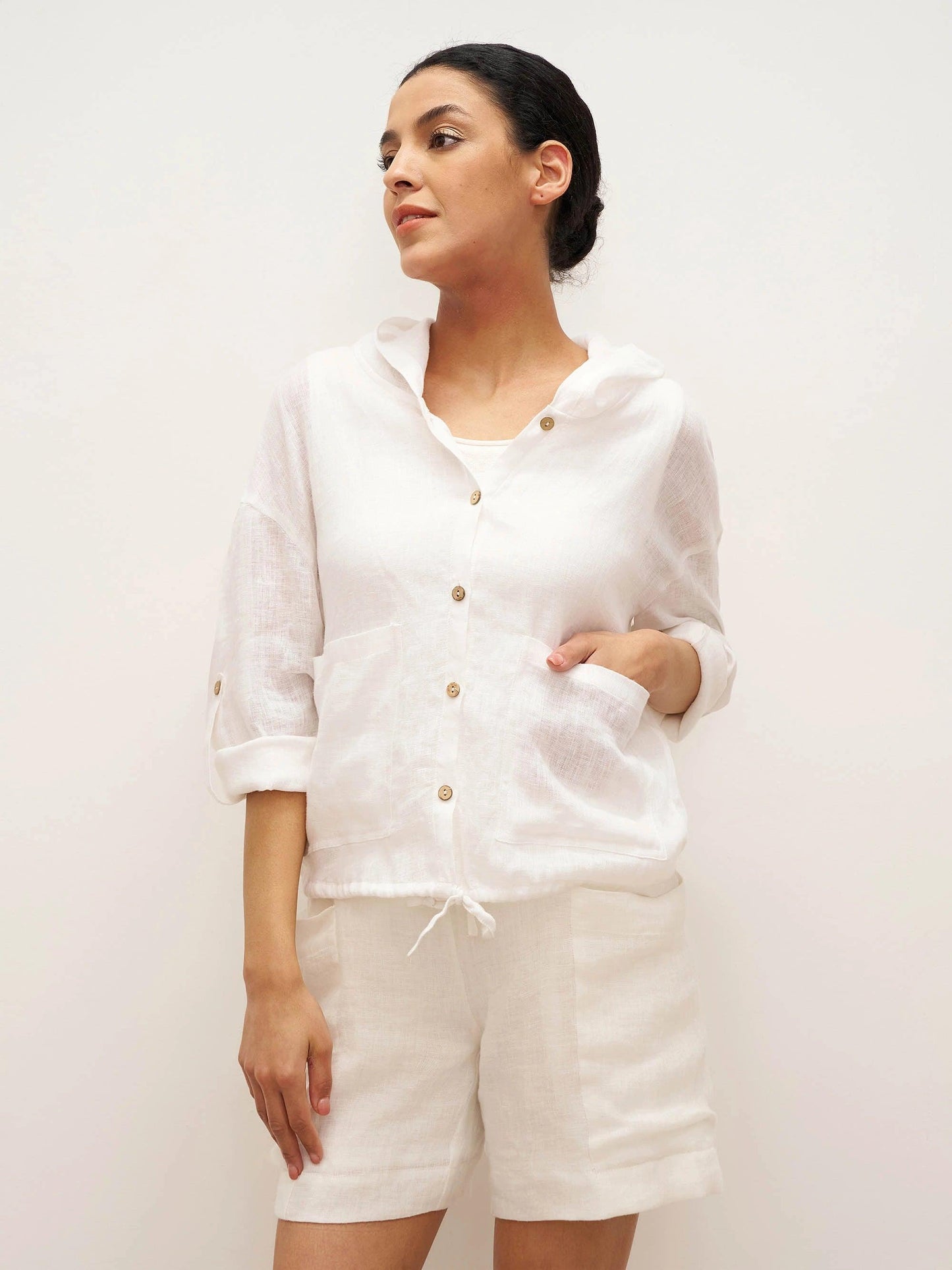 Veste Soleil à Capuche 100% Lin EMMA