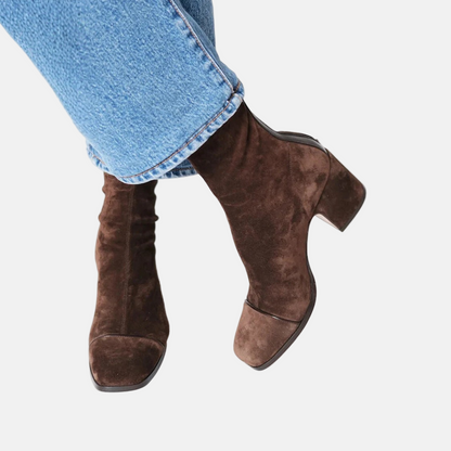 Bottines Élégantes à Talons Carrés