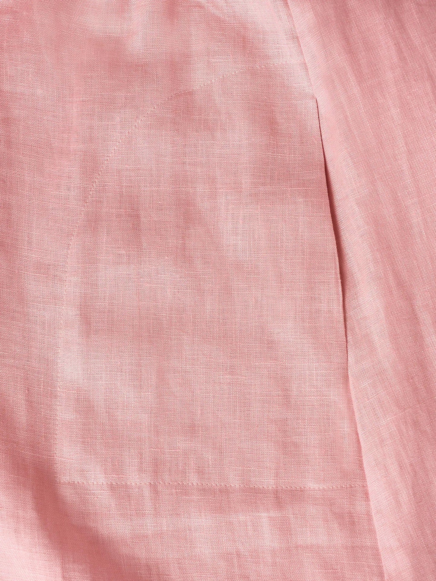 Robe longue ample 100% lin à taille boutonnée et froncée LUNA