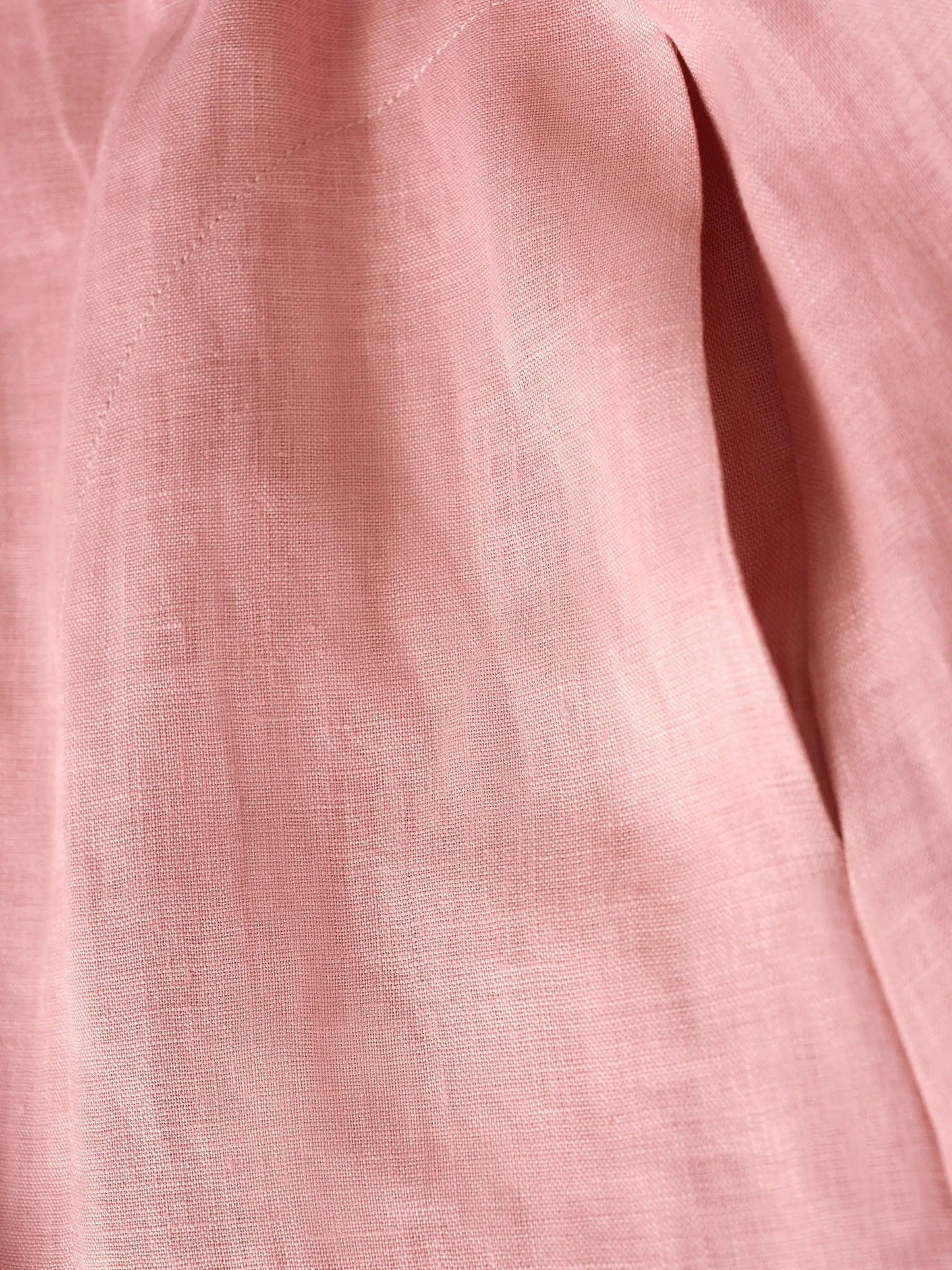 Robe longue ample 100% lin à taille boutonnée et froncée LUNA