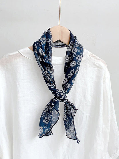 Mouchoir en ramie à imprimé vintage