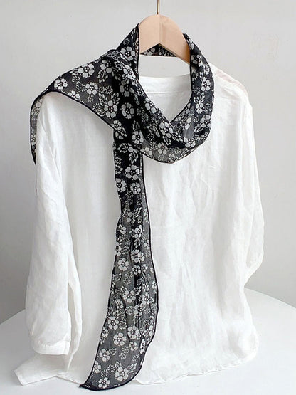 Mouchoir en ramie à imprimé vintage