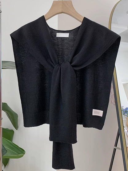 Châle-écharpe en tricot texturé de laine