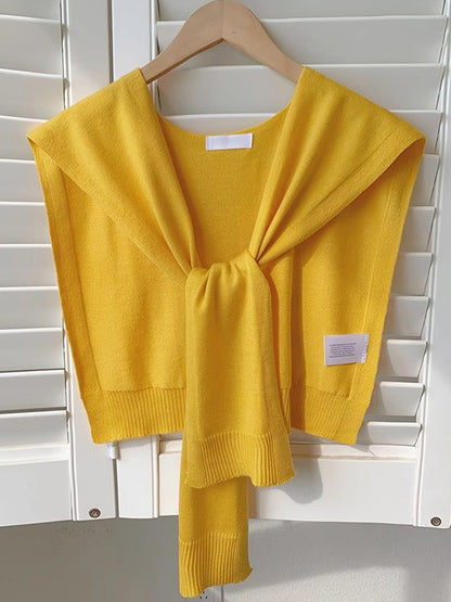 Châle-écharpe en tricot texturé de laine