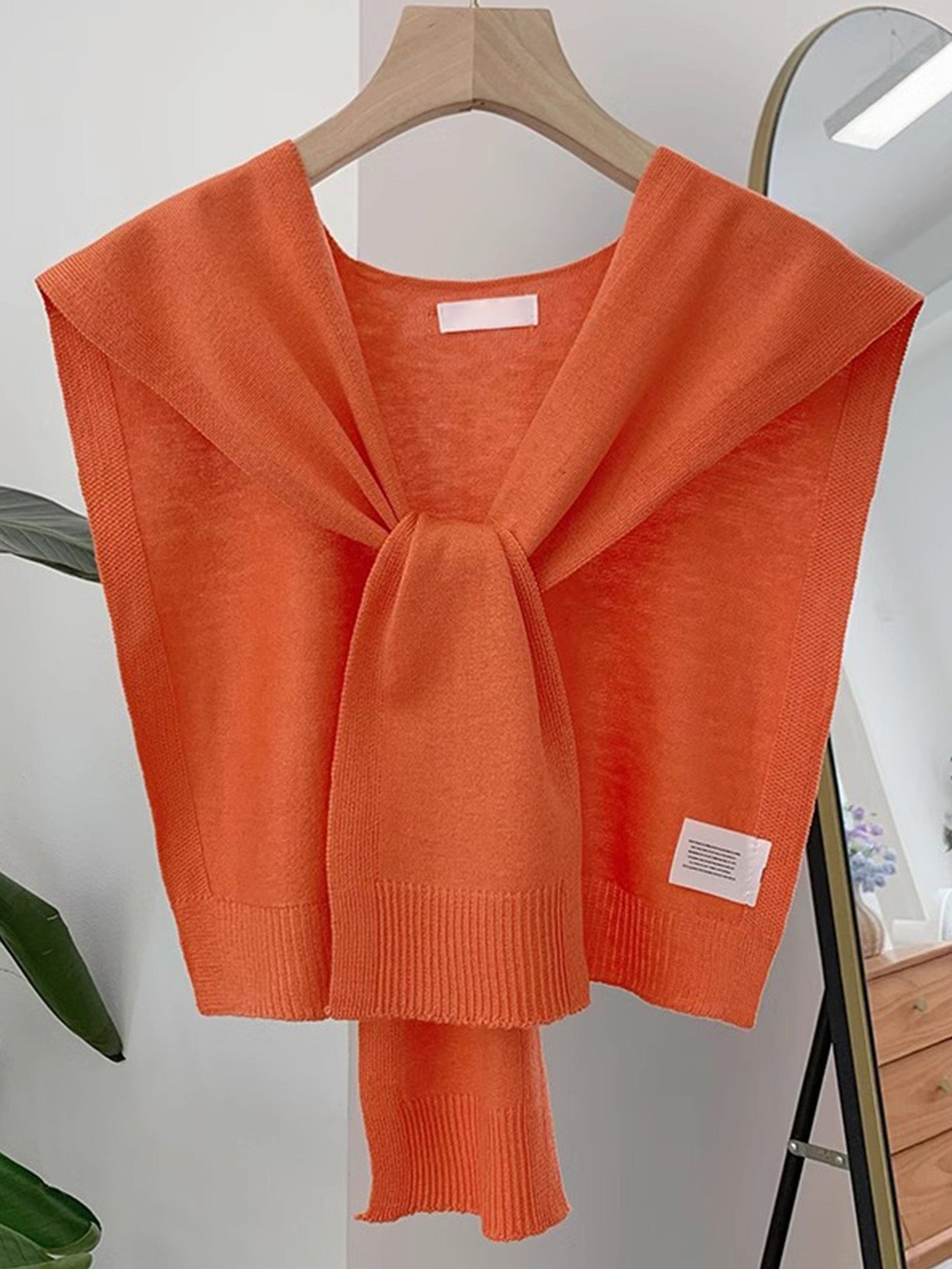 Châle-écharpe en tricot texturé de laine