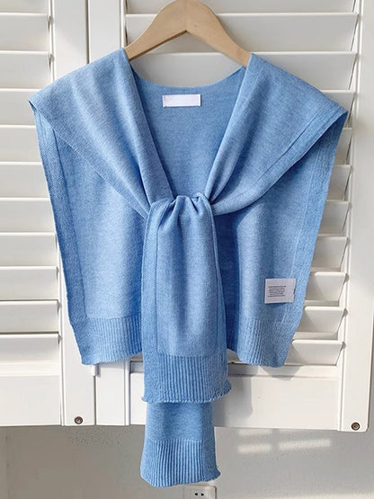 Châle-écharpe en tricot texturé de laine