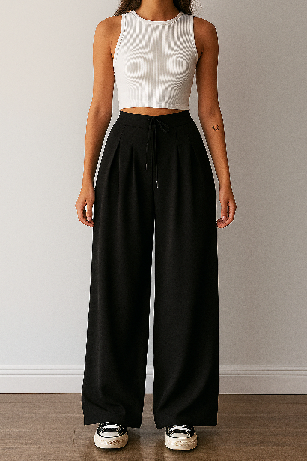 Women's High-Waisted Wide-Leg Linen Pants – Lightweight, Flowy & Breathable