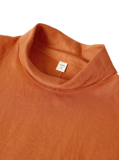 Haut à manches longues et col tombant 100% lin TRISTAN