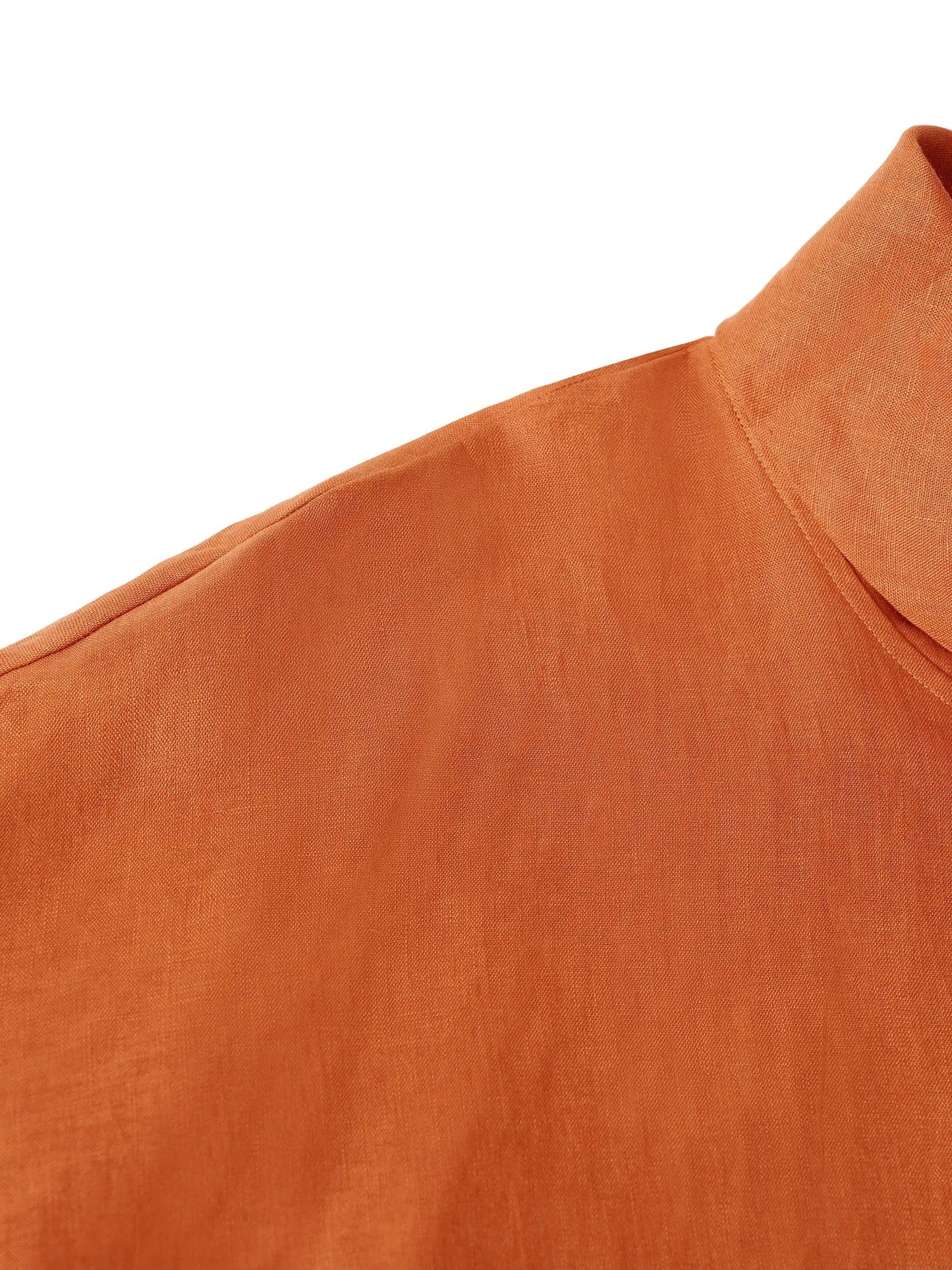 Haut à manches longues et col tombant 100% lin TRISTAN