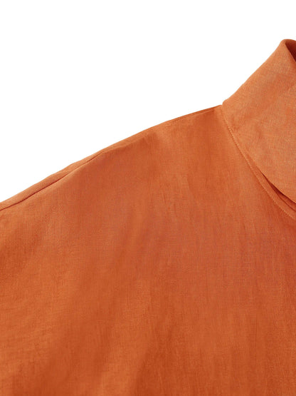 Haut à manches longues et col tombant 100% lin TRISTAN