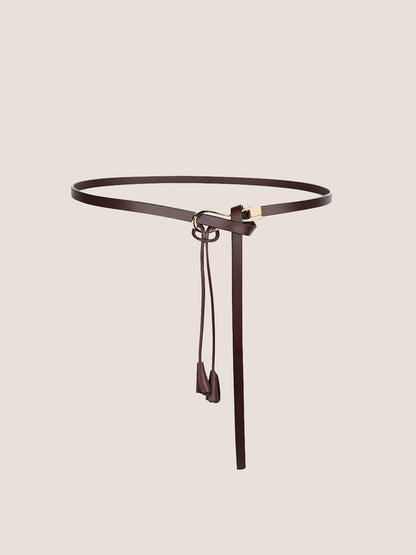 Ceinture en Cuir Recyclé Style Polyvalent Pour Robe et Blazer VIVETTE