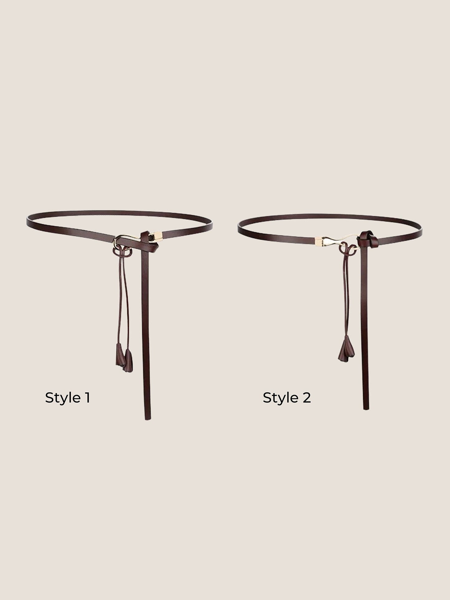 Ceinture en Cuir Recyclé Style Polyvalent Pour Robe et Blazer VIVETTE