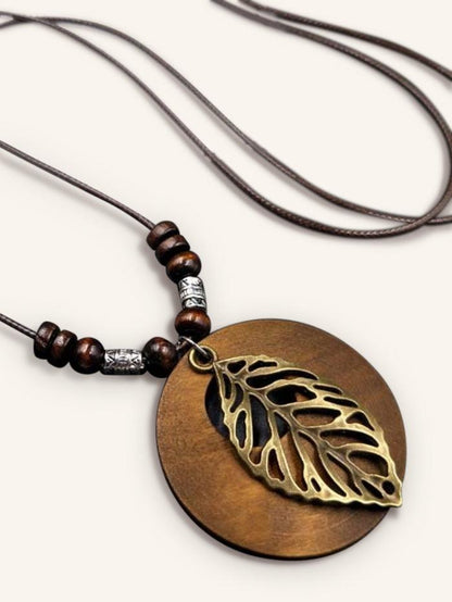 Collier drapé en lin style rétro chic LOLA