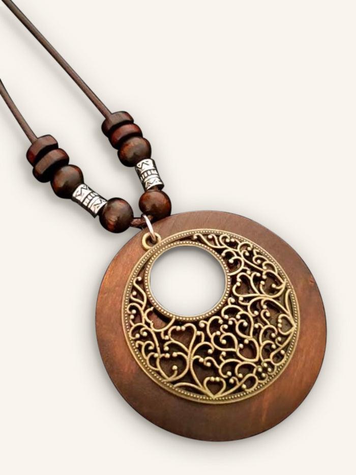 Collier drapé en lin style rétro chic LOLA