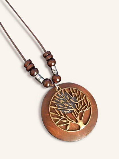 Collier drapé en lin style rétro chic LOLA