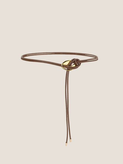 Ceinture en Cuir Recyclé Style Polyvalent Accessoire de Taille AURELIA