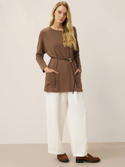 Ceinture en Cuir Recyclé Style Polyvalent Accessoire de Taille AURELIA