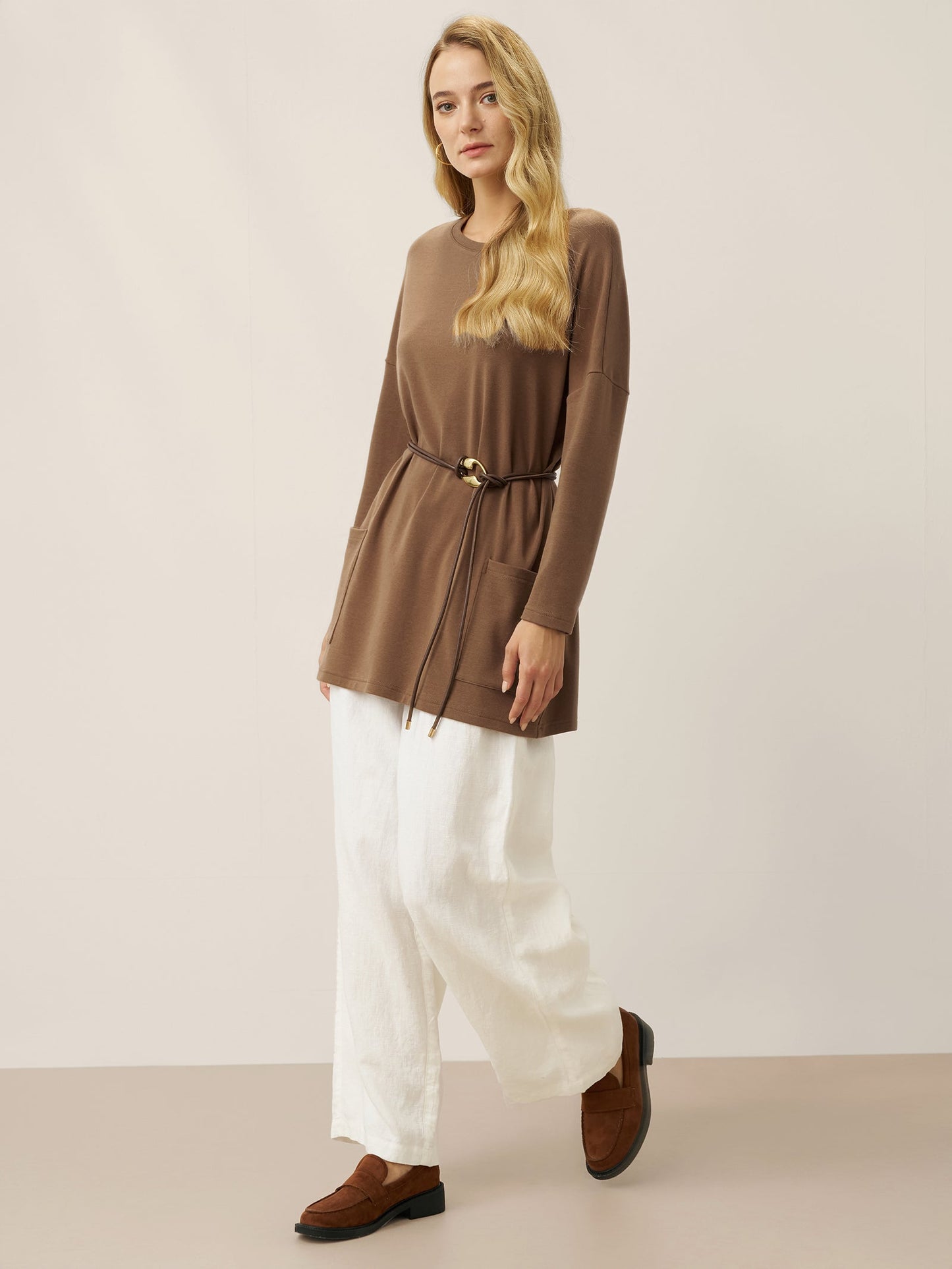 Ceinture en Cuir Recyclé Style Polyvalent Accessoire de Taille AURELIA