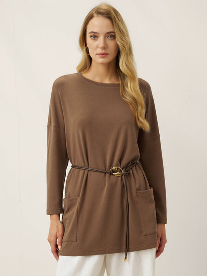 Ceinture en Cuir Recyclé Style Polyvalent Accessoire de Taille AURELIA