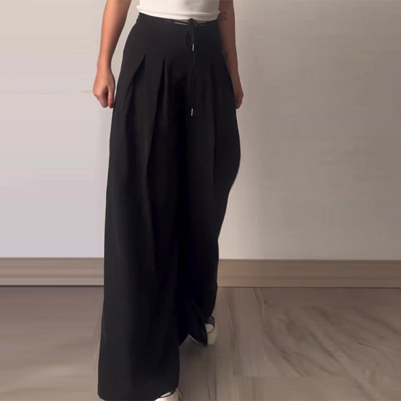 Women's High-Waisted Wide-Leg Linen Pants – Lightweight, Flowy & Breathable