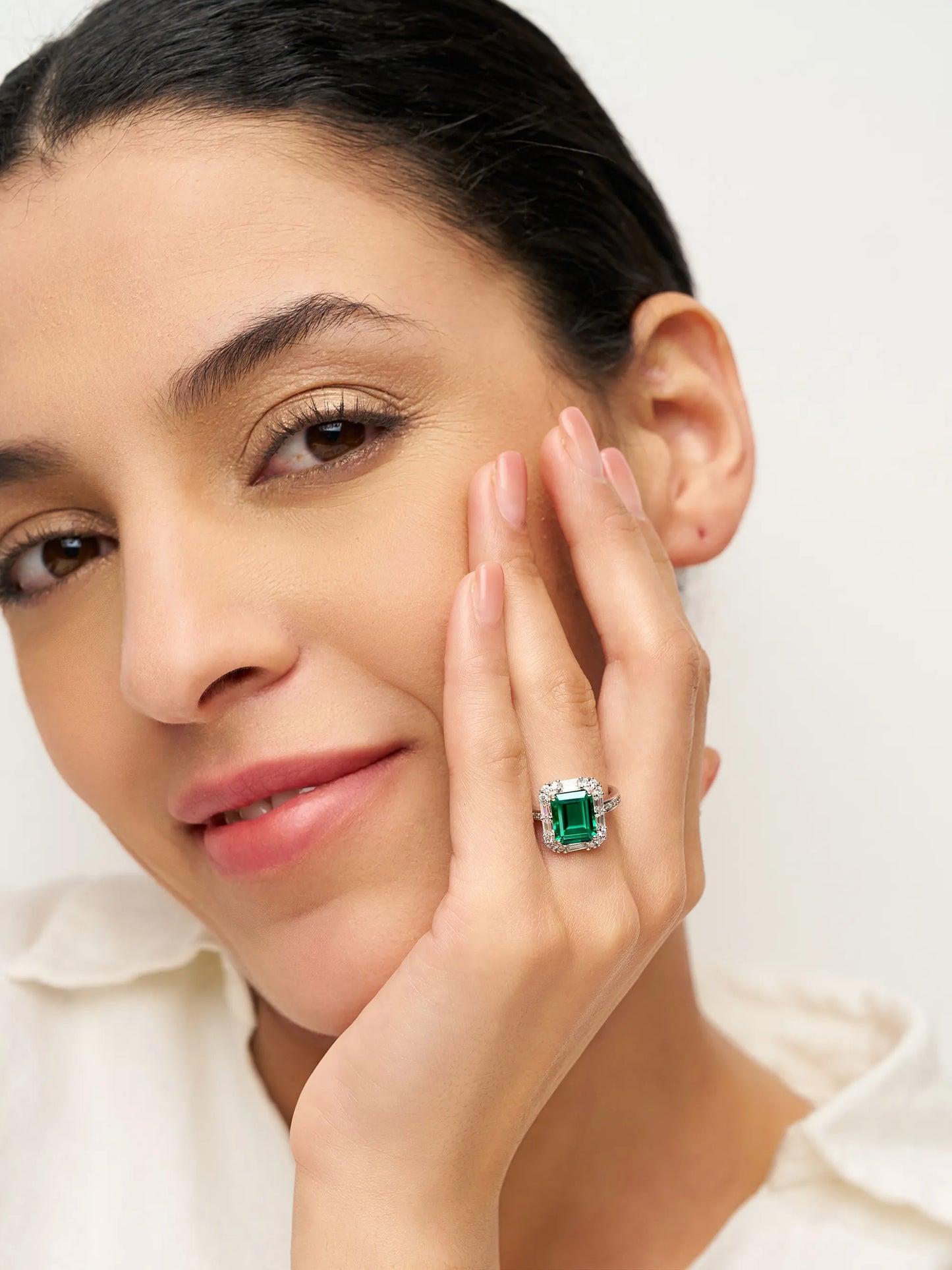 Bague Émeraude Exquise - Bague Fée Ombre d'Émeraude