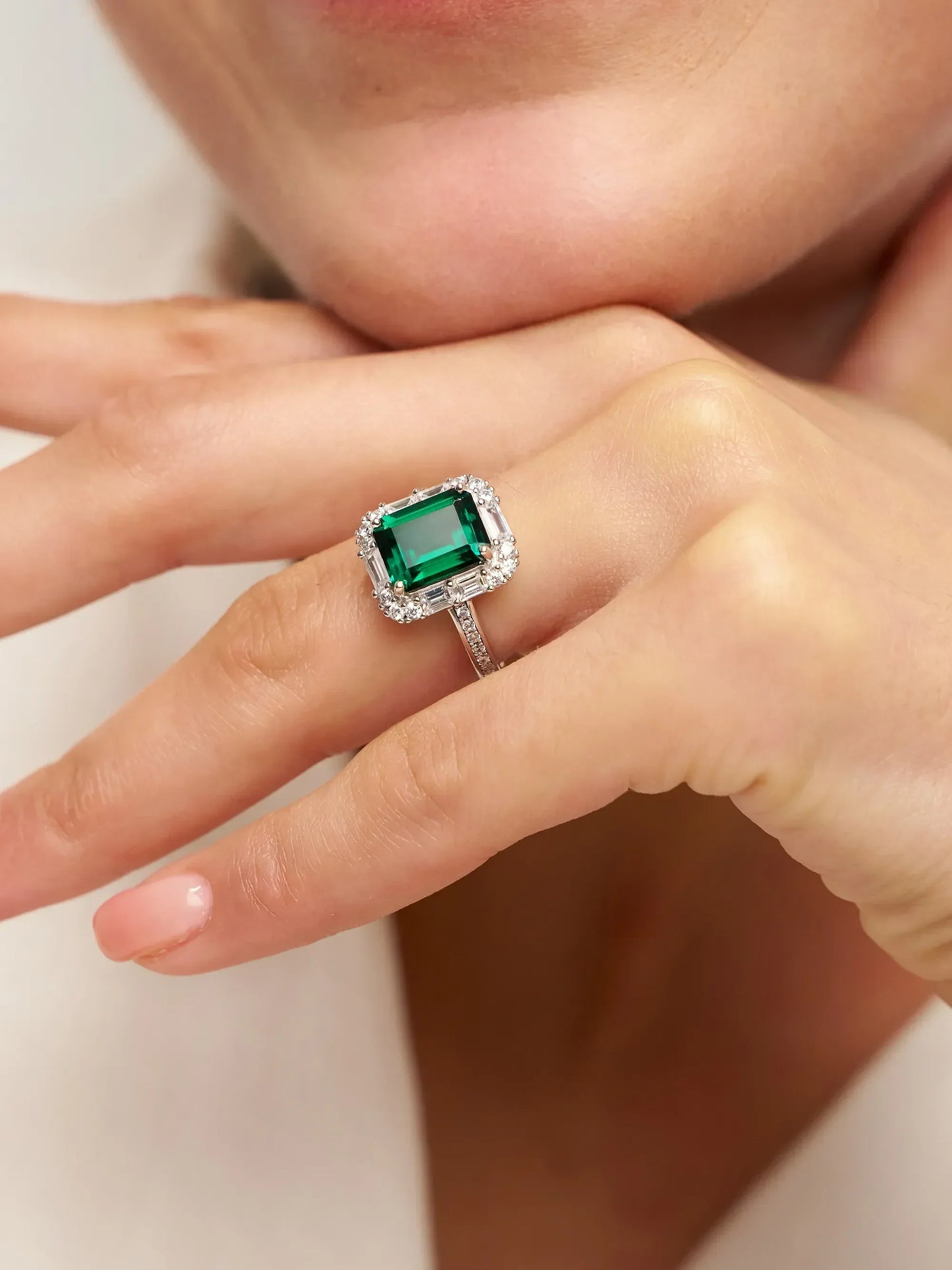 Bague Émeraude Exquise - Bague Fée Ombre d'Émeraude