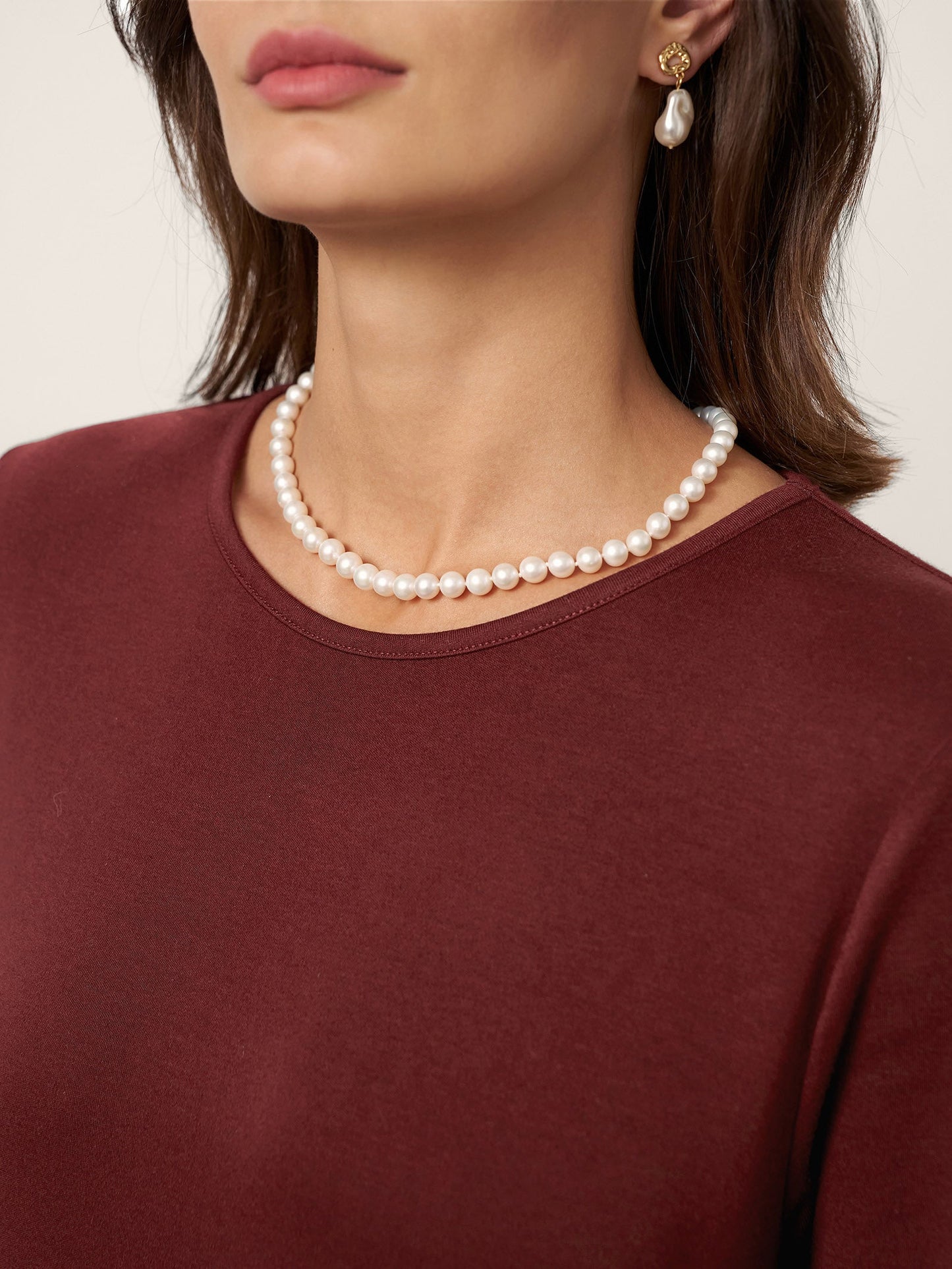 Robe mi-longue cocon asymétrique en laine et coton AVERIE