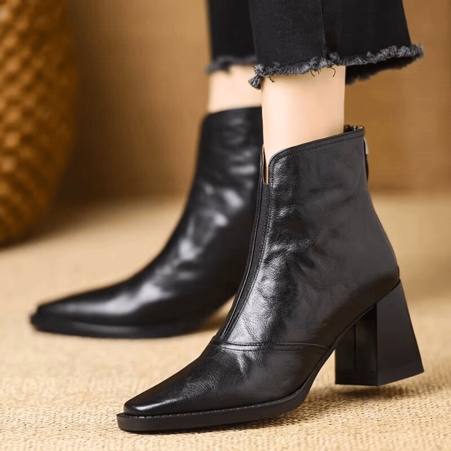 Claudia |Bottines Luxe à Talon Moyen