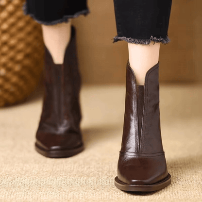 Claudia |Bottines Luxe à Talon Moyen