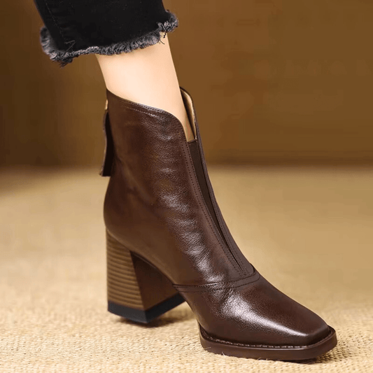 Claudia |Bottines Luxe à Talon Moyen