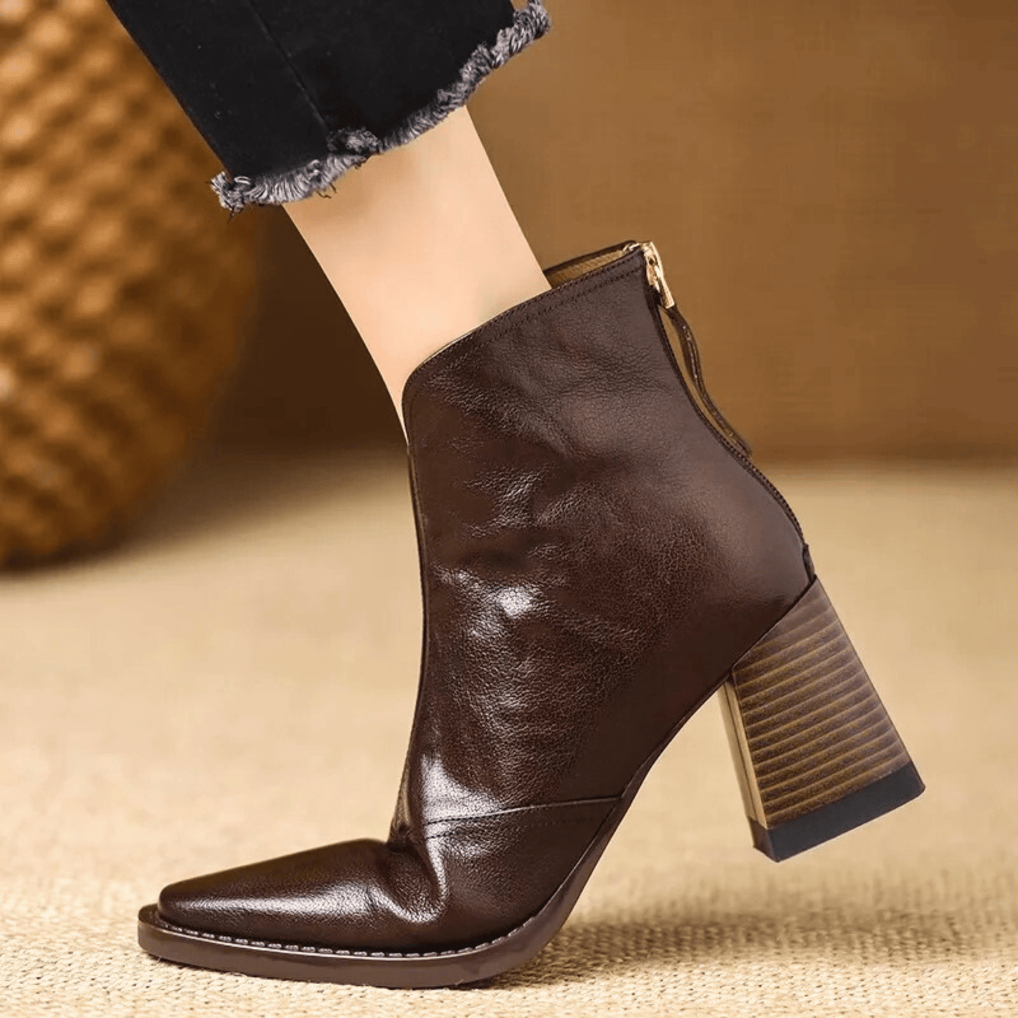 Claudia |Bottines Luxe à Talon Moyen